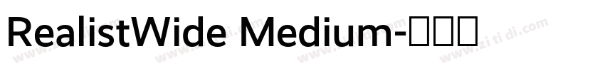 RealistWide Medium字体转换